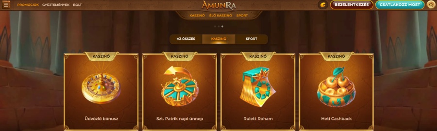 AmunRa casino bónusz