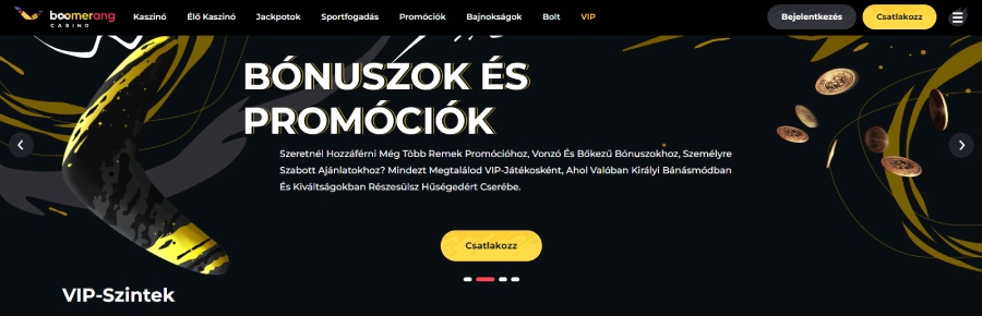 Boomerang Kaszinó VIP Program