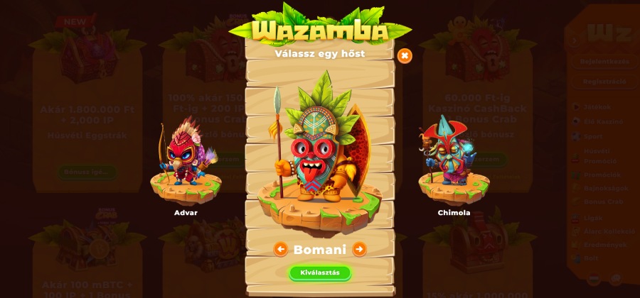 Wazamba casino bónusz